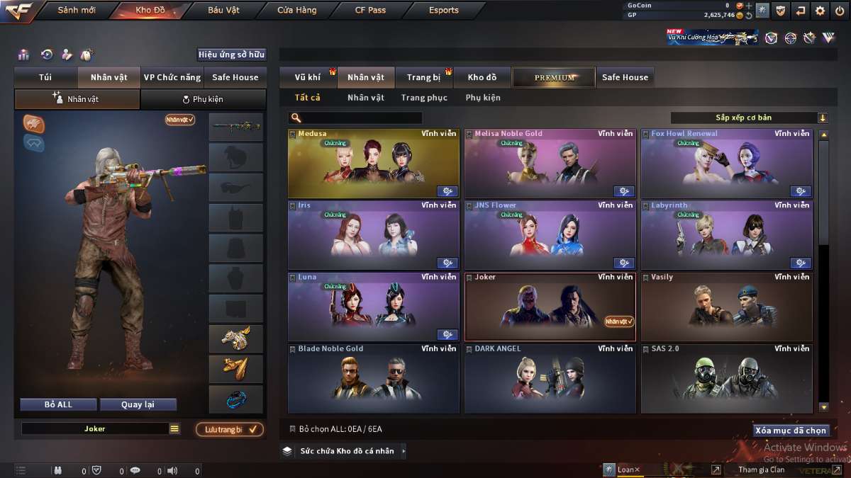 shop acc cf uy tin gia re